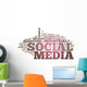 Word Cloud "Social Media" Wall Decal