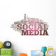 Word Cloud "Social Media" Wall Decal