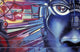 Blue Face Graffiti Wall Mural