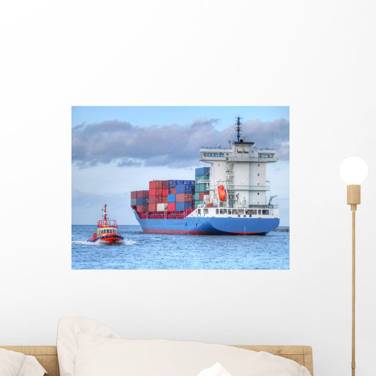 Container Cargo Ship Wall Mural