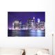 manhattan skyline at night lights, nyc Wall Mural