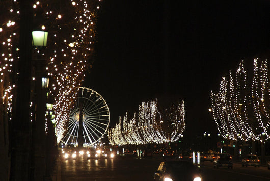 decorations de noel exterieures champs elysee Wall Mural