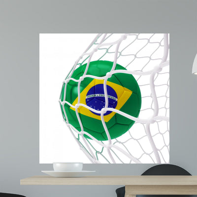Brazilian Soccer Ball inside shown on a wall