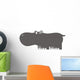 Hippo African Wildlife Color Wall Decal