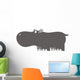 Hippo African Wildlife Color Wall Decal
