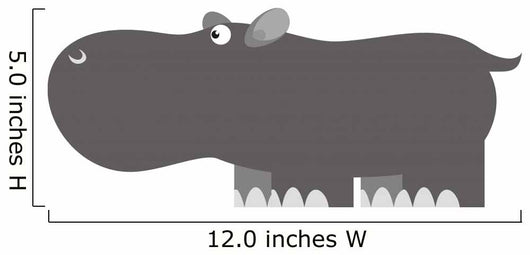 Hippo African Wildlife Color Wall Decal