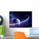 Comet Moving past Planet Wall Mural