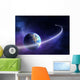 Comet Moving past Planet Wall Mural