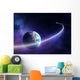 Comet Moving past Planet Wall Mural