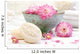 Spa scene with pink  flowers in water Wall Mural