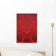 Red Seamless Royal Damask Wall Decal