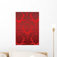 Red Seamless Royal Damask Wall Decal