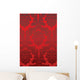 Red Seamless Royal Damask Wall Decal