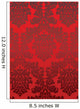 Red Seamless Royal Damask Wall Decal