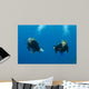 Blond Female Scuba Divers Wall Mural