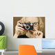 Woman Holding Vintage Camera Wall Mural