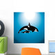 Orca Whale With Baby Wall Mural