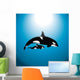 Orca Whale With Baby Wall Mural
