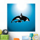 Orca Whale With Baby Wall Mural