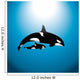 Orca Whale With Baby Wall Mural