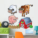 Collection Various Farm Animals Wall Stickers