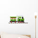 green retro locomotive with Wall Decal