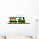 green retro locomotive with Wall Decal