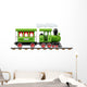green retro locomotive with Wall Decal