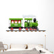 green retro locomotive with Wall Decal
