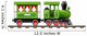 green retro locomotive with Wall Decal