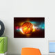 basketball on the color glow background Wall Mural