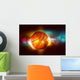 basketball on the color glow background Wall Mural