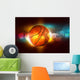 basketball on the color glow background Wall Mural