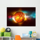basketball on the color glow background Wall Mural