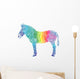 Rainbow Zebra Wall Decal
