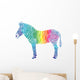 Rainbow Zebra Wall Decal