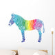 Rainbow Zebra Wall Decal