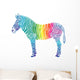 Rainbow Zebra Wall Decal