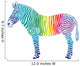 Rainbow Zebra Wall Decal
