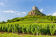 Solutre Rock with vineyards, Burgundy, France Wall Mural