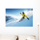 Freeride snowboarding photo in deep powder Wall Mural