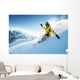 Freeride snowboarding photo in deep powder Wall Mural