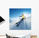 Skier in Mountains Wall Mural