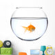 a golden fish in a bowl Wall Decal