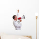 Arzt protestiert mit Megafon Wall Decal