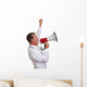 Arzt protestiert mit Megafon Wall Decal
