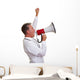 Arzt protestiert mit Megafon Wall Decal