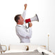 Arzt protestiert mit Megafon Wall Decal
