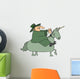 Leprechaun Riding a Unicorn Wall Mural