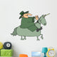Leprechaun Riding a Unicorn Wall Mural
